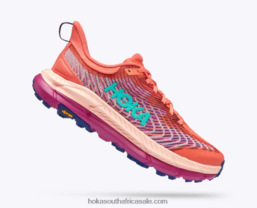 Women Mafate Speed 4 Hoka 0TNRBJ114 Camellia/Peach Parfait