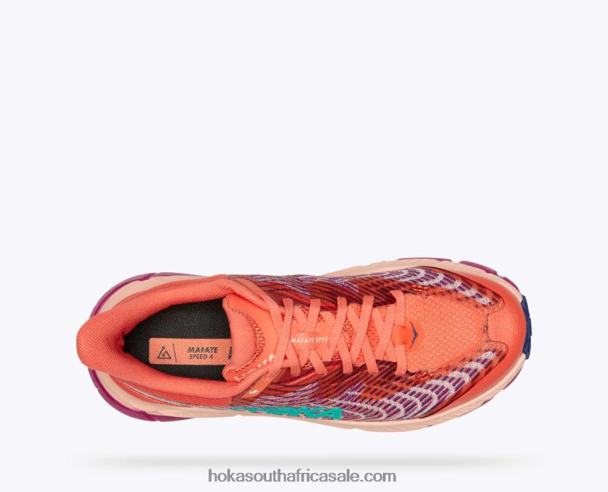 Women Mafate Speed 4 Hoka 0TNRBJ114 Camellia/Peach Parfait