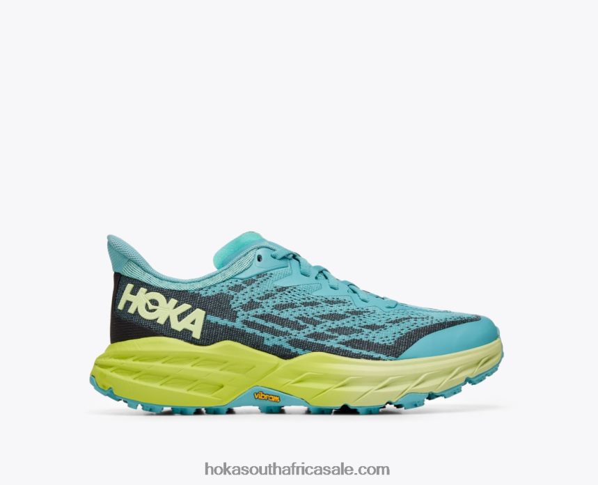 Women Speedgoat 5 Hoka 0TNRBJ105 Coastal Shade/Green Glow