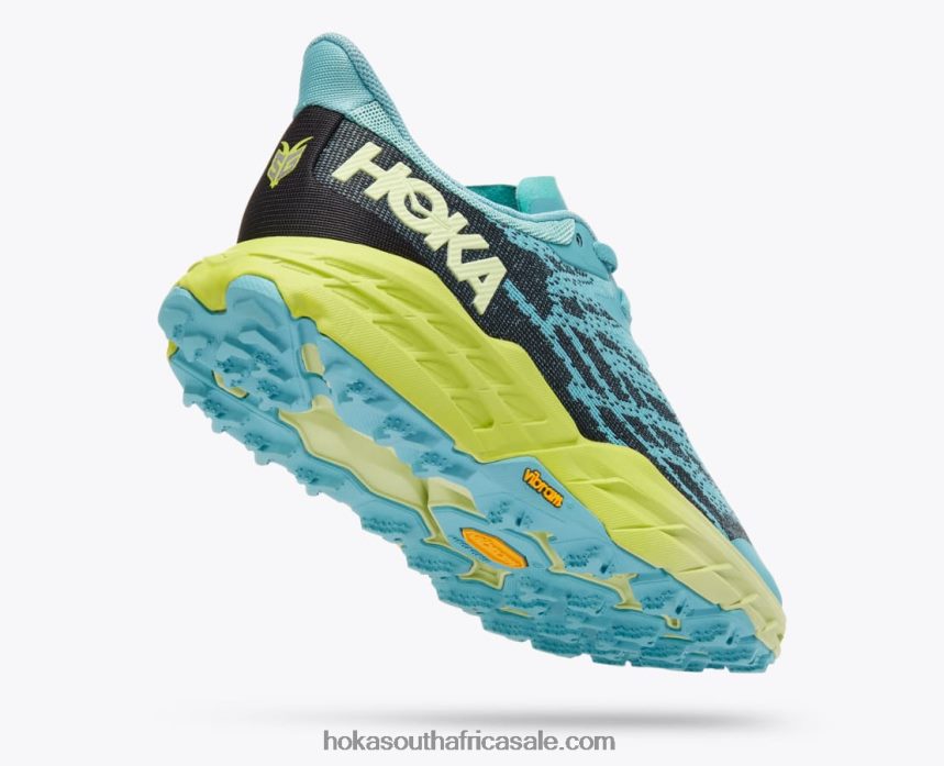 Women Speedgoat 5 Hoka 0TNRBJ105 Coastal Shade/Green Glow
