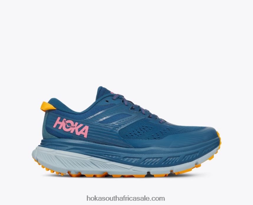 Women Stinson 6 Hoka 0TNRBJ120 Moroccan Blue/Saffron
