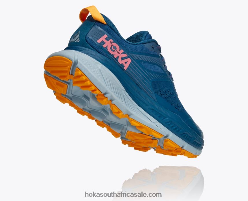 Women Stinson 6 Hoka 0TNRBJ120 Moroccan Blue/Saffron