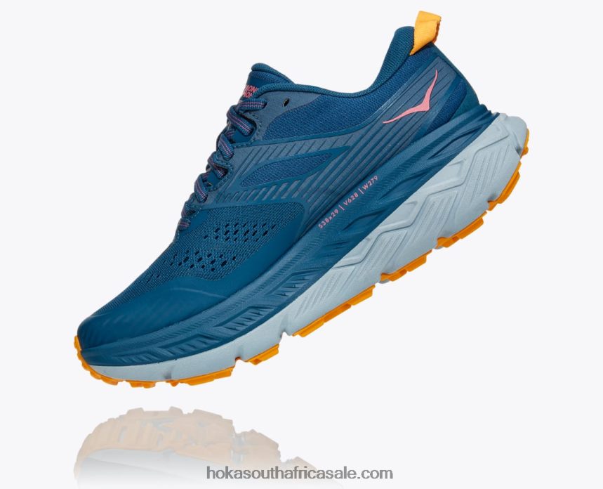 Women Stinson 6 Hoka 0TNRBJ120 Moroccan Blue/Saffron